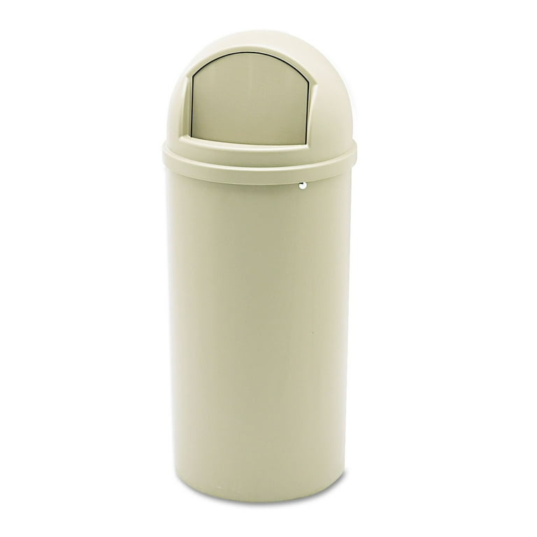 Marshal Classic Container, 25 gal, Plastic, Beige Marshal Classic Container, 25 gal, Plastic, Beige