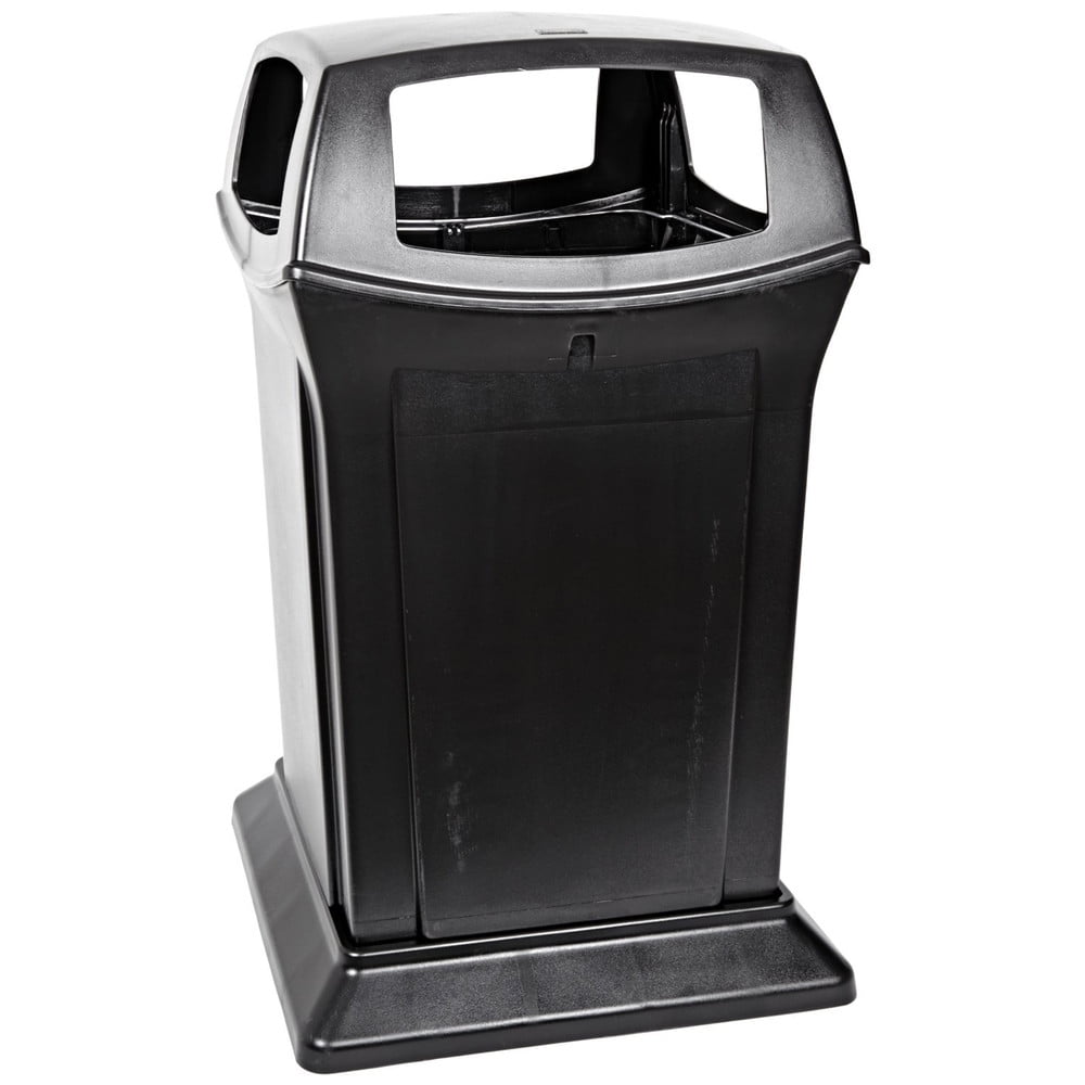 Rubbermaid Commercial Trash Can,45 gal.,Black,Plastic FG917188BLA