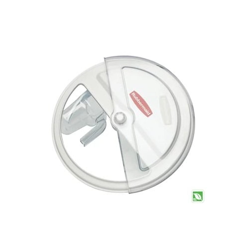 Rubbermaid Commercial FG9G7700WHT 20.75 in. x 20.75 in. x 4.75 in. Plastic ProSave Sliding Lid - White/Clear