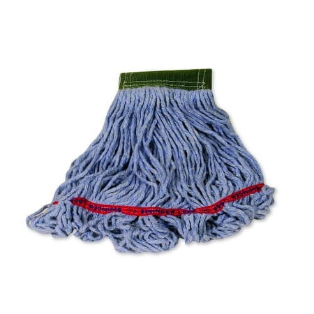 Rubbermaid Commercial FGC15206BL00 Swinger Wet Mop Head, 5-inch Headband, Medium, Blue