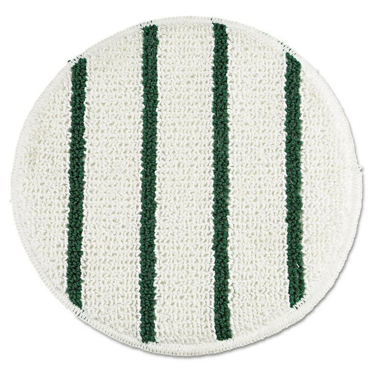 Rubbermaid Commercial Green Stripe Carpet Bonnet - Scrubber Strip - 1 Each - White, Green Rubbermaid Commercial Green Stripe Carpet Bonnet - Scrubber Strip - 1 Each - White, Green