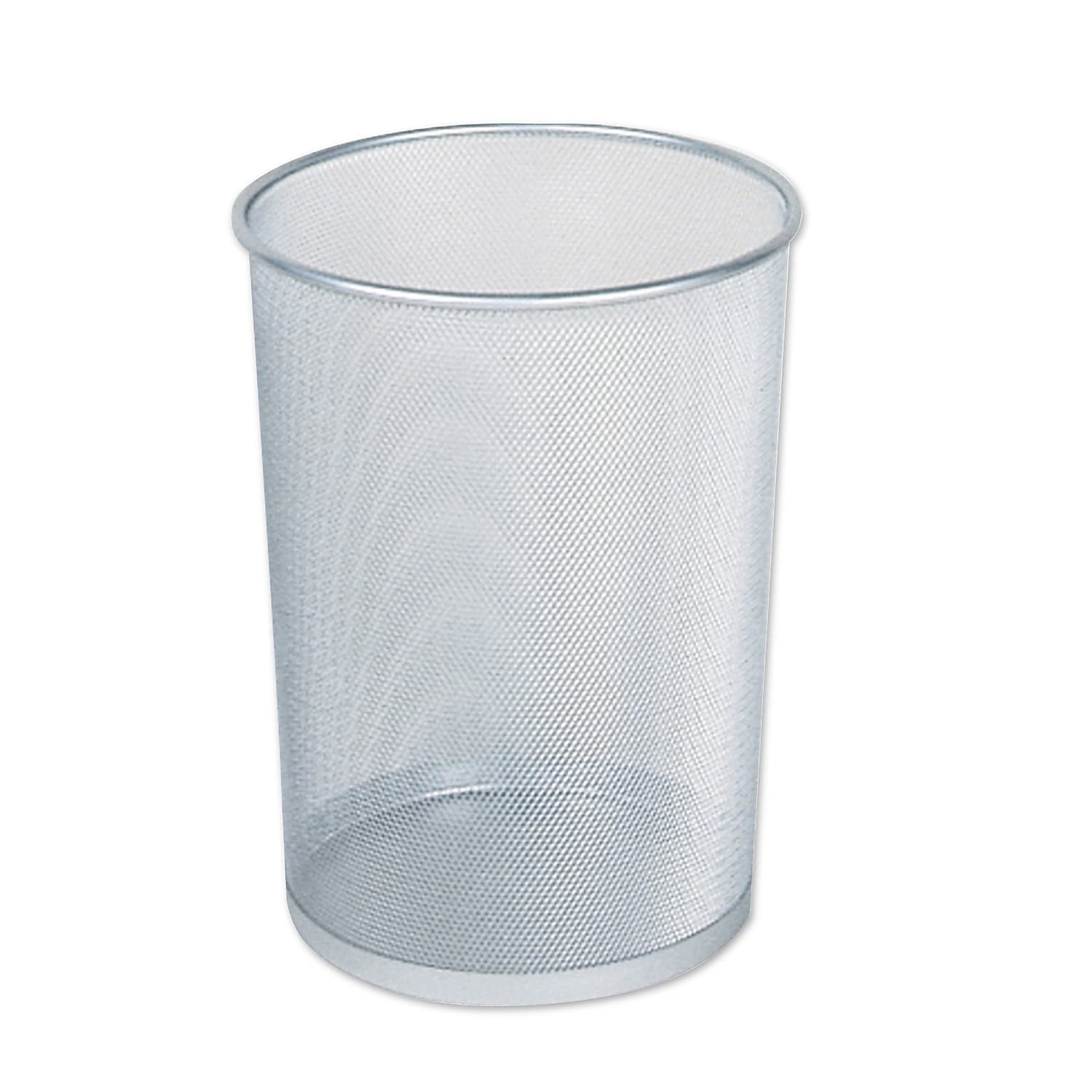 Silver Steel Mesh 5 Gallon Office Wastebasket