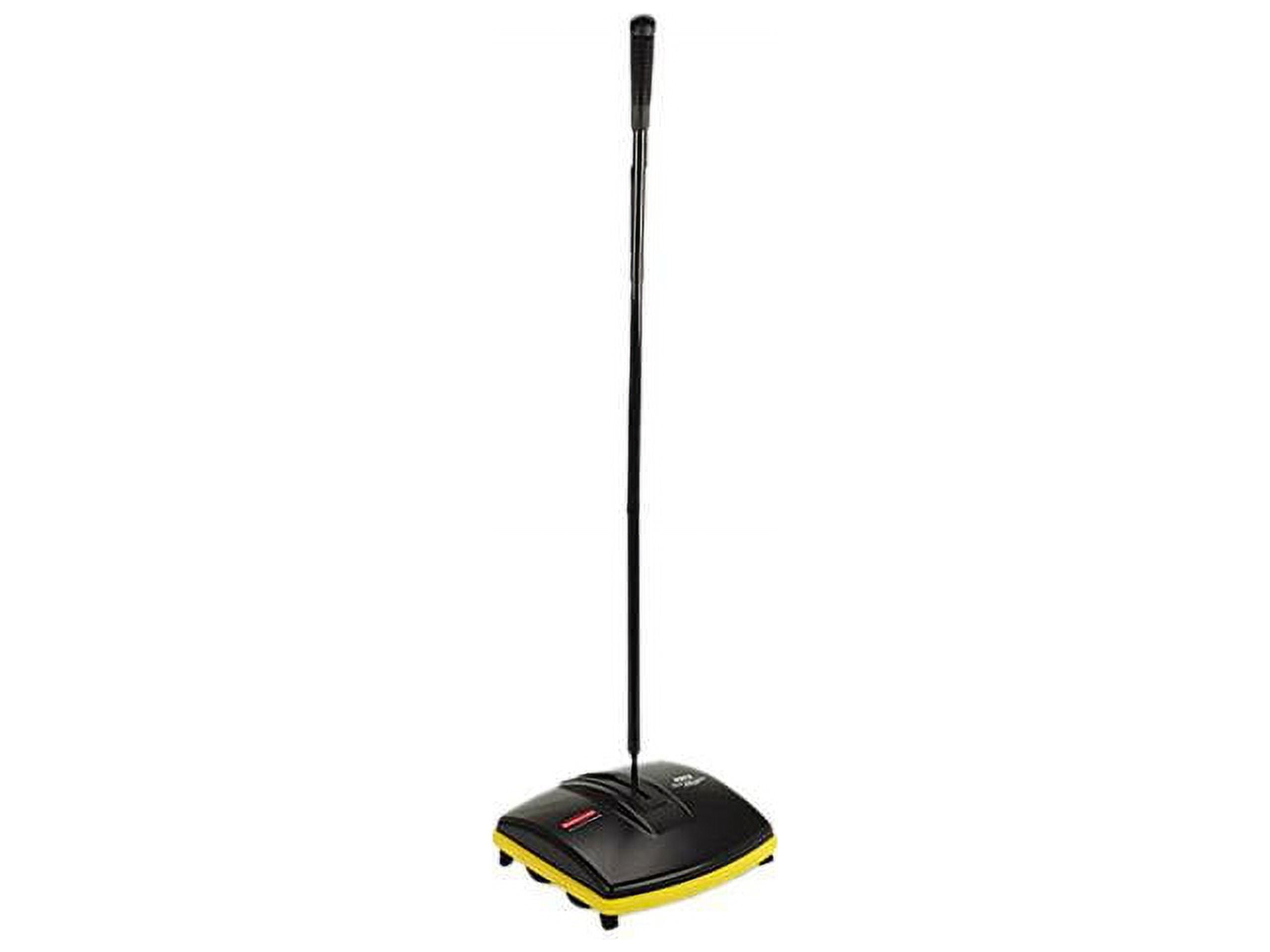 Black and Gray Manual Floor and Carpet Sweeper with 44" Handle