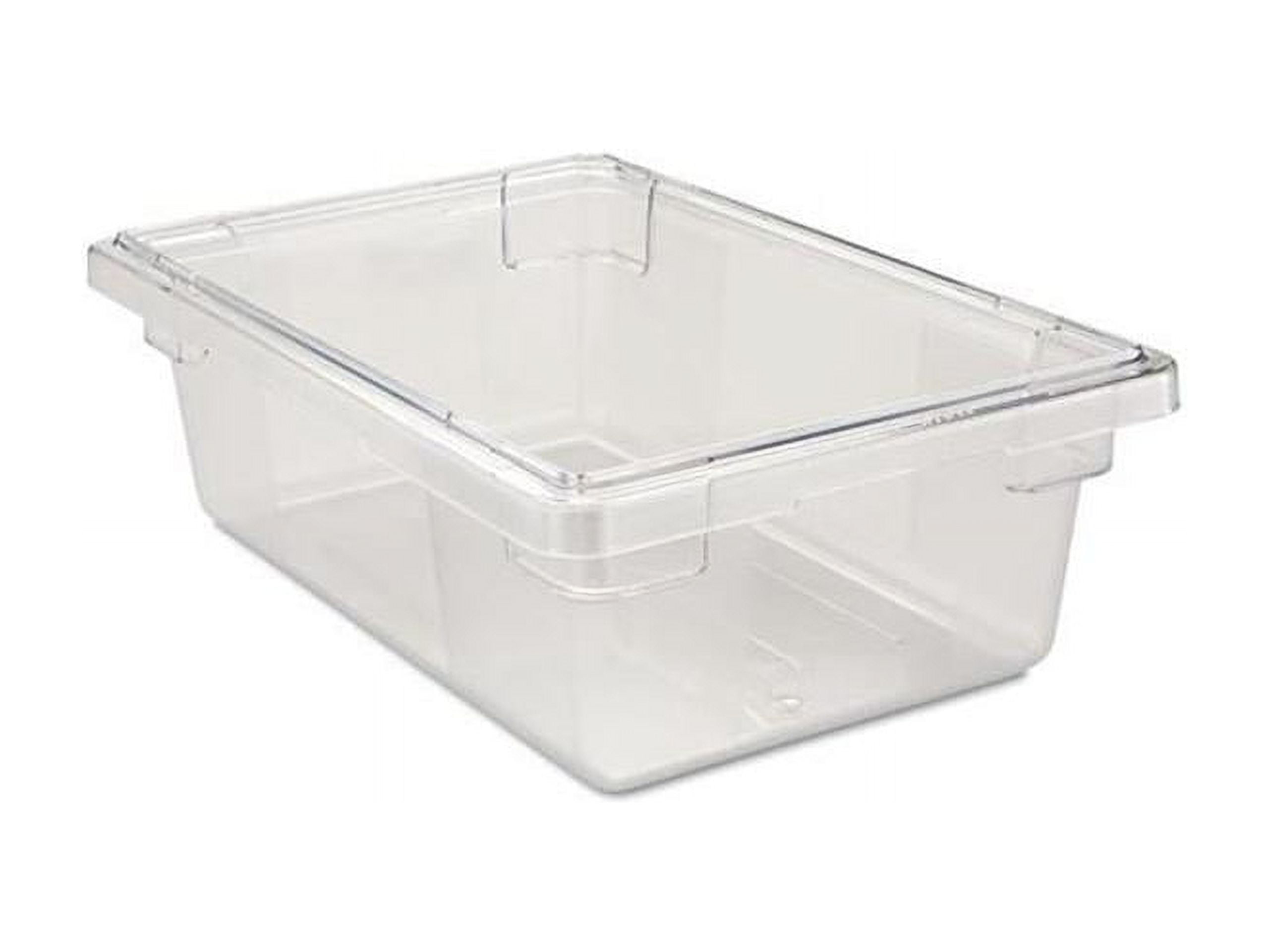 Rubbermaid Commercial Products Large Shallow Food Storage Container for  Kitchen Restaurant Use, 5 Gallon Clear, 26 x 18 x 3.5 inches