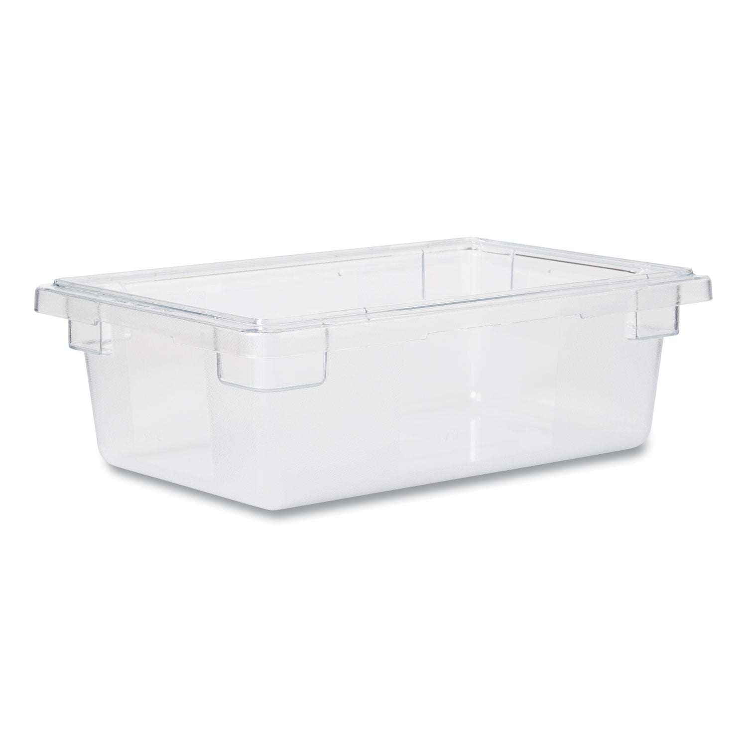 Rubbermaid Commercial Food/Tote Boxes, 3.5 gal, 18 x 12 x 6, Clear, Plastic