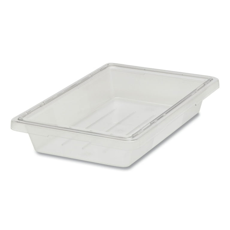 Food/Tote Boxes, 5 gal, 12 x 18 x 9, Clear, Plastic Food/Tote Boxes, 5 gal, 12 x 18 x 9, Clear, Plastic