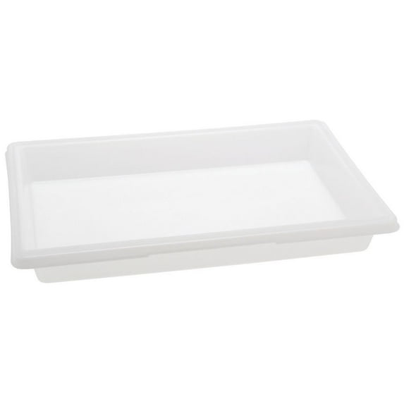 Rubbermaid Commercial Food/Tote Boxes, Polyethylene, 5 gal, White, 26"H x 18"W x 3 1/2"D - Includes one each.