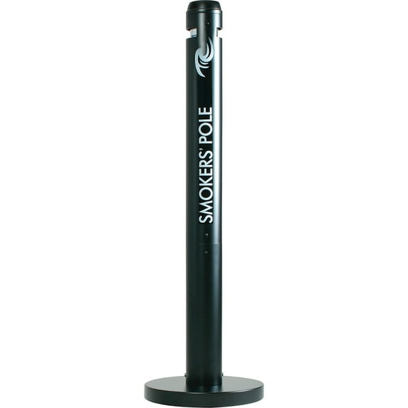 Rubbermaid Commercial Freestanding Smoker's Pole, Black