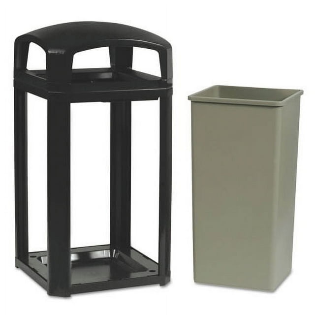 Rubbermaid Commercial Trash Can,50 gal.,Sable,Plastic FG397500SBLE