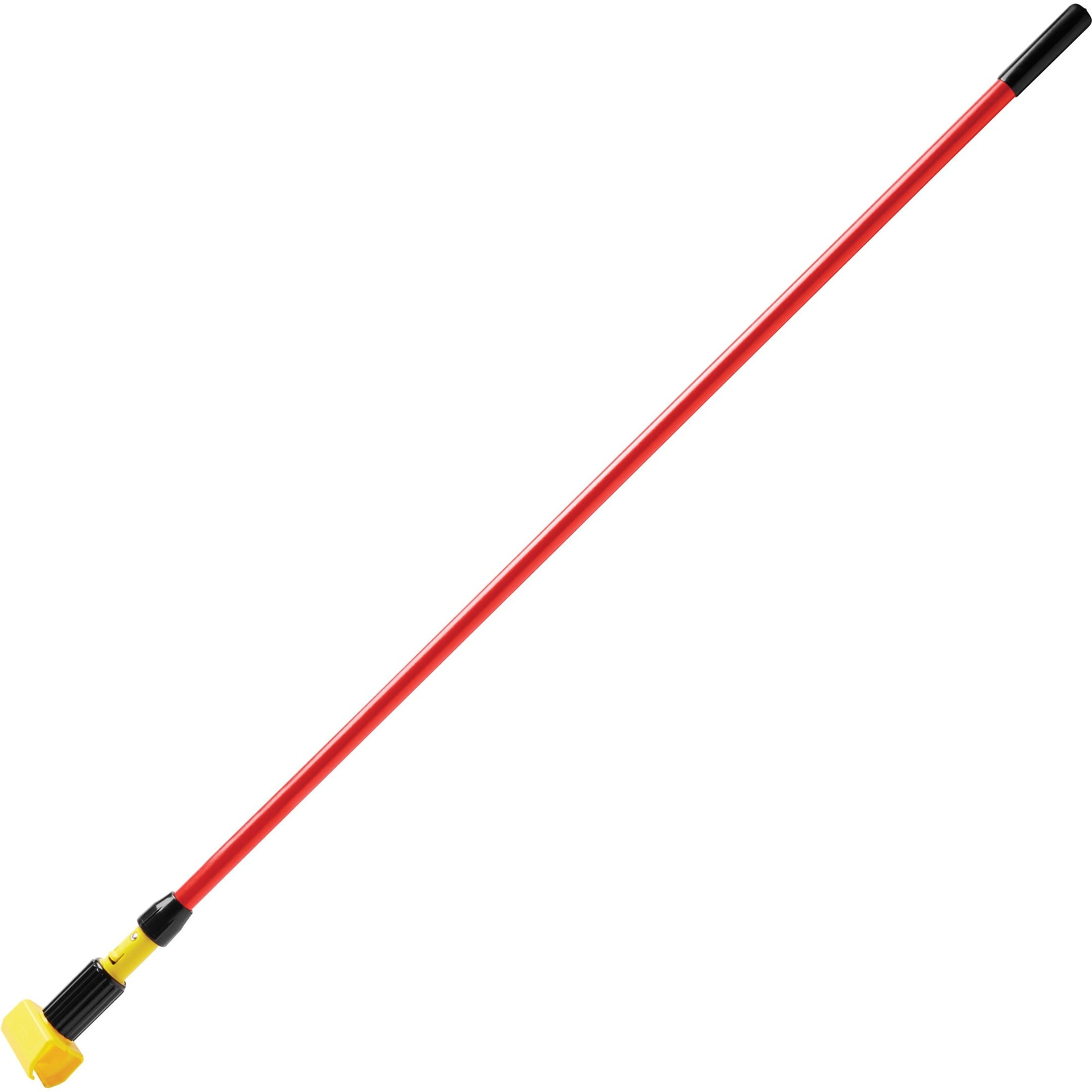 Rubbermaid Commercial Gripper Fiberglass Mop Handle, 60", Red/Yellow