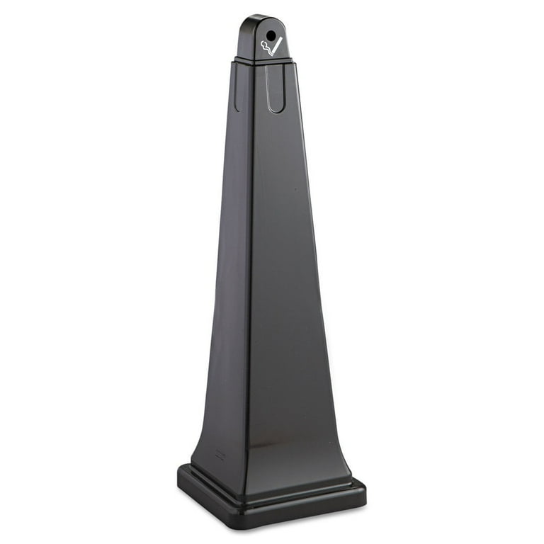GroundsKeeper Cigarette Waste Collector, Pyramid, Plastic/Steel, Black GroundsKeeper Cigarette Waste Collector, Pyramid, Plastic/Steel, Black
