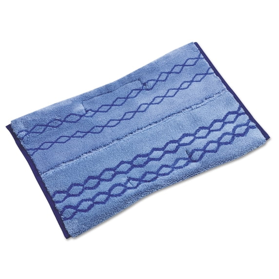 Rubbermaid Commercial HYGEN HYGEN Wet/Scrub Microfiber Plus Pad, 17 1/2w x 20d, Blue, 6/Carton