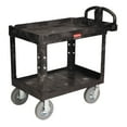 thumbnail image 1 of Rubbermaid Commercial Heavy-Duty Utility Cart, Two-Shelf, 25.88w x 45.25d x 37.13h, Black -RCP452010BLA, 1 of 4