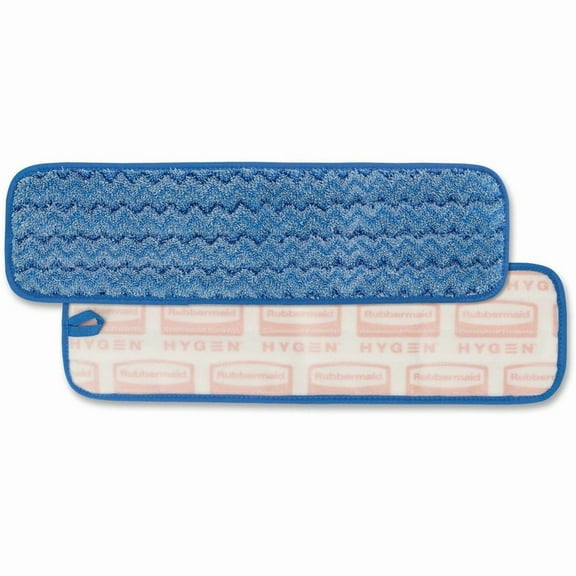 Rubbermaid Commercial Hygen 18" Microfiber Wet Pad - 0.4" Width x 1.7" Depth - MicroFiber - Blue | Bundle of 5 Each