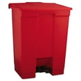 thumbnail image 1 of Rubbermaid Commercial Indoor Utility Step-On Waste Container, 18 gal, Plastic, Red, 1 of 5