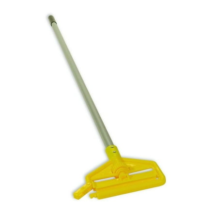 Rubbermaid Invader Aluminum Side-Gate Wet-Mop Handle, 1 dia x 60, Gray/Yellow