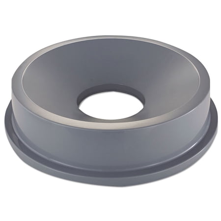 Rubbermaid Commercial Round Brute Funnel Top Receptacle 22 3/8 x 5 Gray 3543GRA