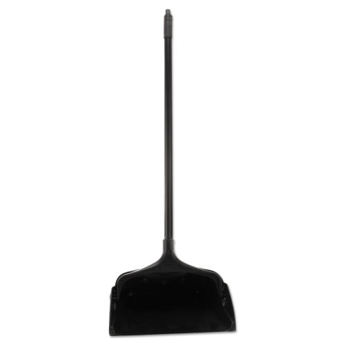 Lobby Pro Upright Dustpan with Wheels, 12.5w x 37h, Polypropylene with Vinyl Coat, Black Lobby Pro Upright Dustpan with Wheels, 12.5w x 37h, Polypropylene with Vinyl Coat, Black