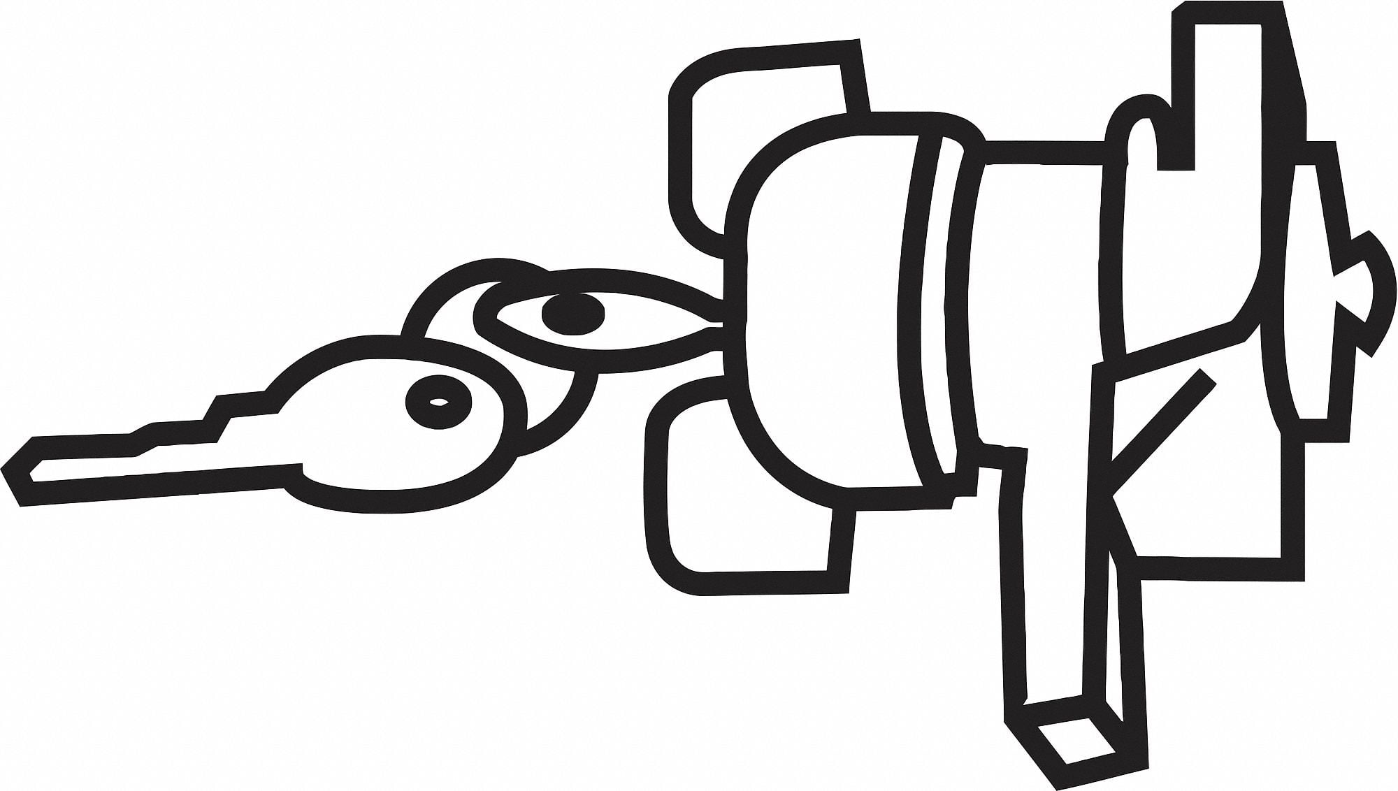 Rubbermaid Commercial Lock and Key For Janitor Cart GRFG6181L20000