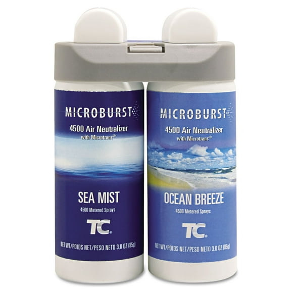 Rubbermaid Commercial Microburst Duet Refills Sea Mist/Ocean Breeze 3oz 4/Carton 3485951