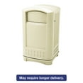 thumbnail image 1 of Rubbermaid Commercial Plaza Indoor/Outdoor Waste Container, Rectangular, Plastic, 50gal, Beige, 1 of 2
