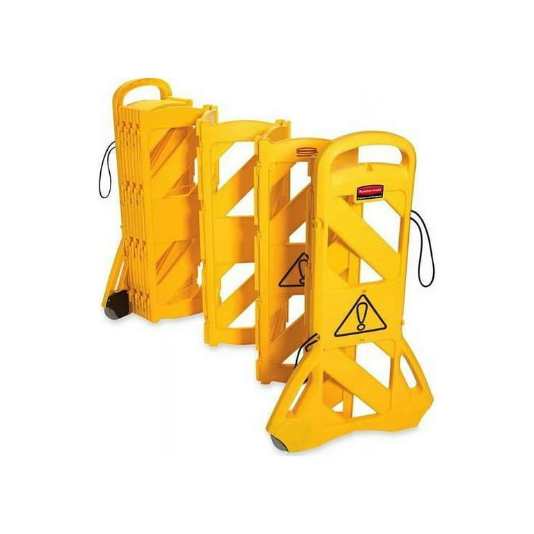 Portable Mobile Safety Barrier, Plastic, 13 ft x 40