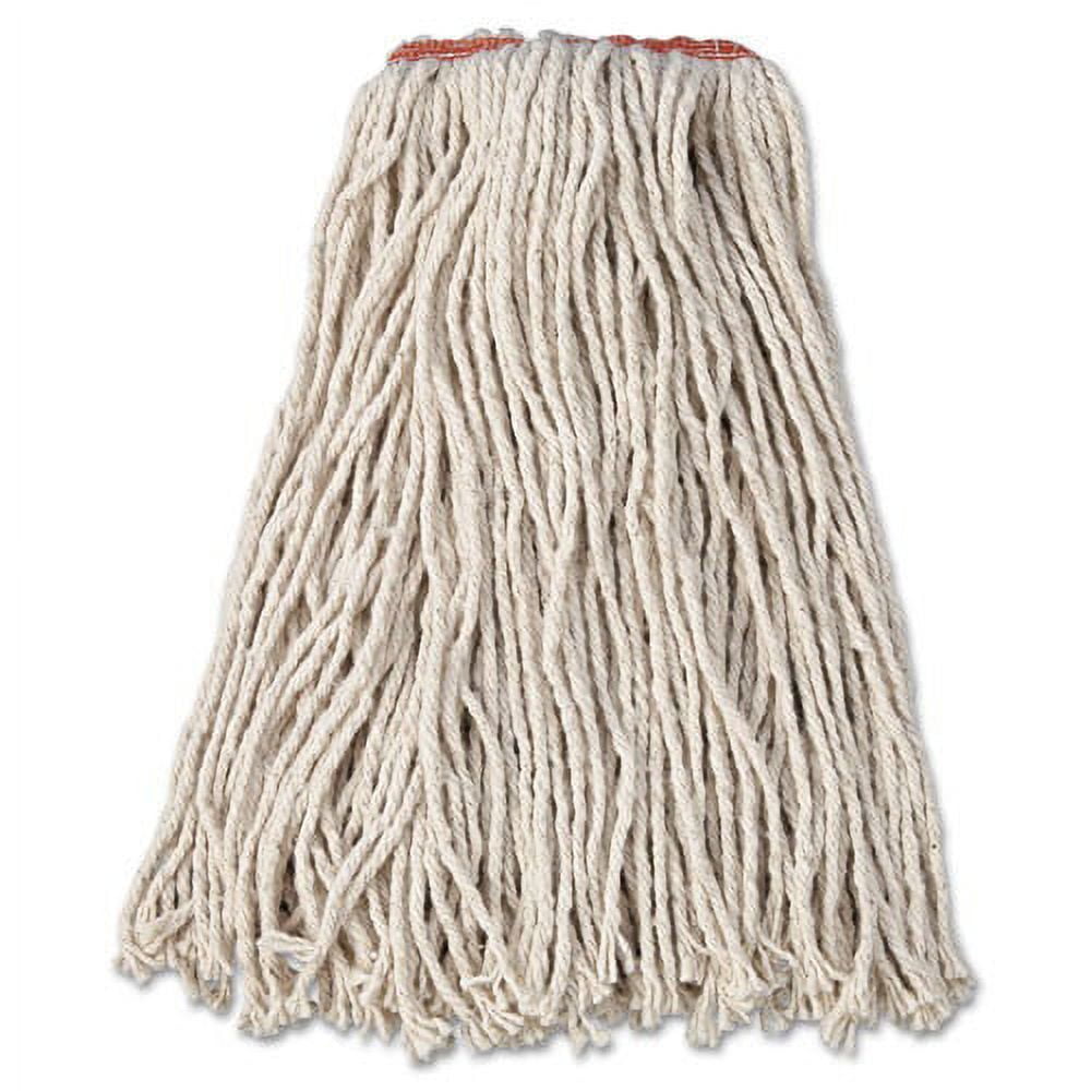 Premium Cut-End Cotton Wet Mop Head, 16oz, White, 1'' Orange Band, 12/Carton Premium Cut-End Cotton Wet Mop Head, 16oz, White, 1'' Orange Band, 12/Carton