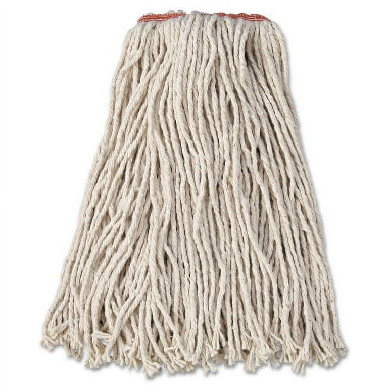 Premium Cut-End Cotton Wet Mop Head, 16oz, White, 1'' Orange Band, 12/Carton Premium Cut-End Cotton Wet Mop Head, 16oz, White, 1'' Orange Band, 12/Carton
