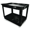 thumbnail image 1 of Rubbermaid Commercial Prod. Service/utility Cart, Two-shelf, 24w X 40d X 31.25h, Black, 1 of 2