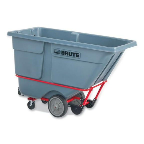 DURATILT Frame Tilt Truck, Heavy Duty, 1 cu yd, 2,100 lb Capacity, Rotomolded Resin/Leakproof Polyethylene, Gray