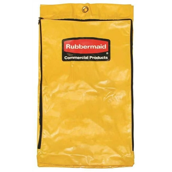 Rubbermaid Commercial Products 1966719 24-Gallon Janitorial Cleaning Cart Vinyl Bag Traditional Yellow