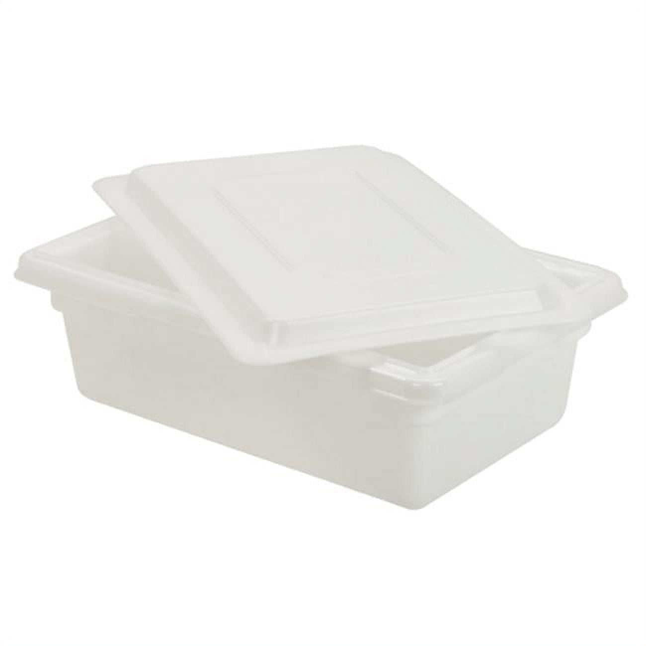 White 3.5 Gallon Plastic Food Storage Box