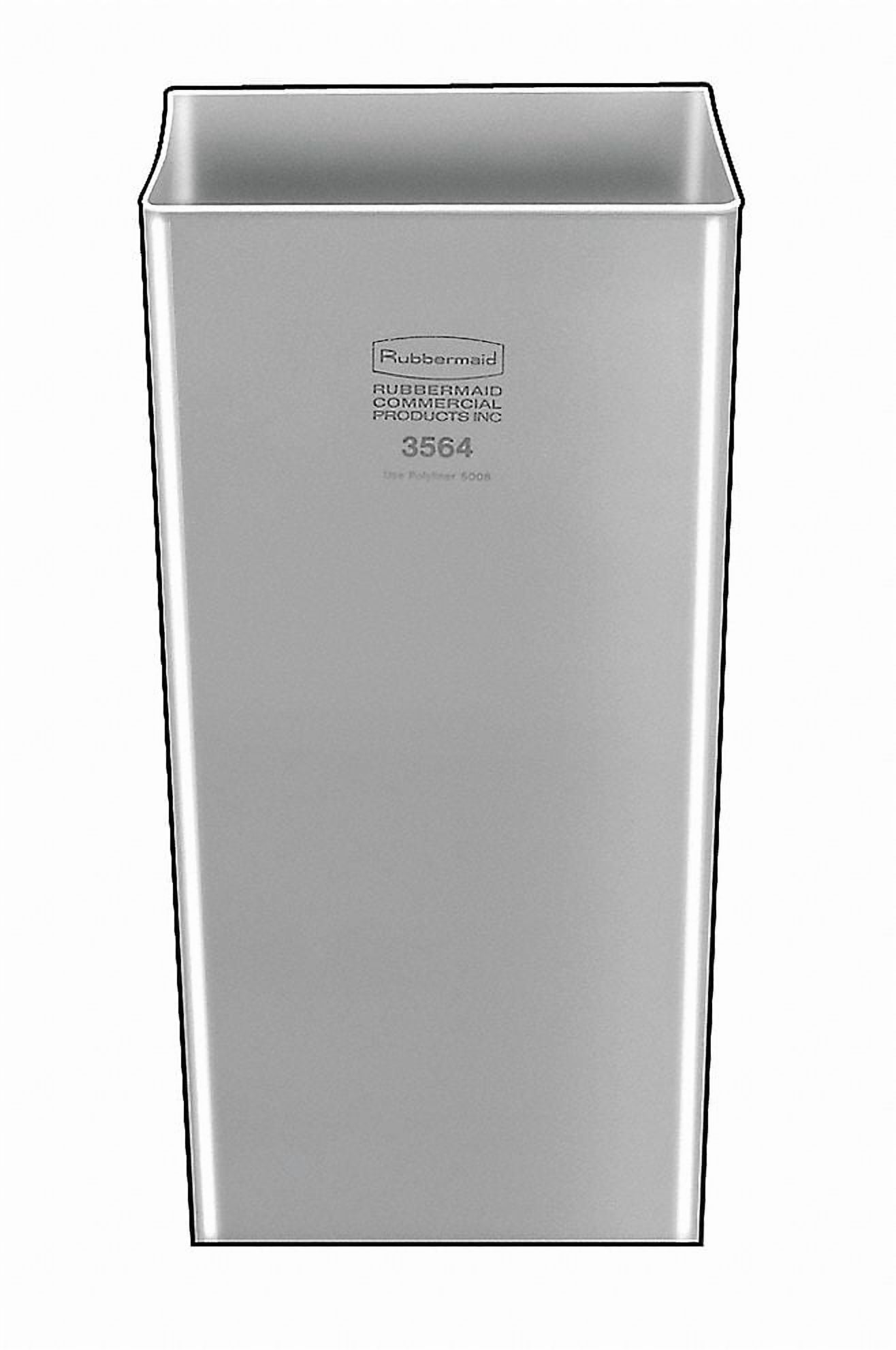 Rubbermaid Commercial Products 35-1/2 gal. Square Rigid Liner,  Plastic,  Gray