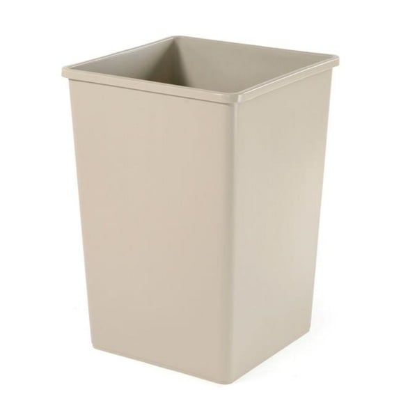 Rubbermaid Commercial Products  35 gal Square Waste Receptacle - Beige