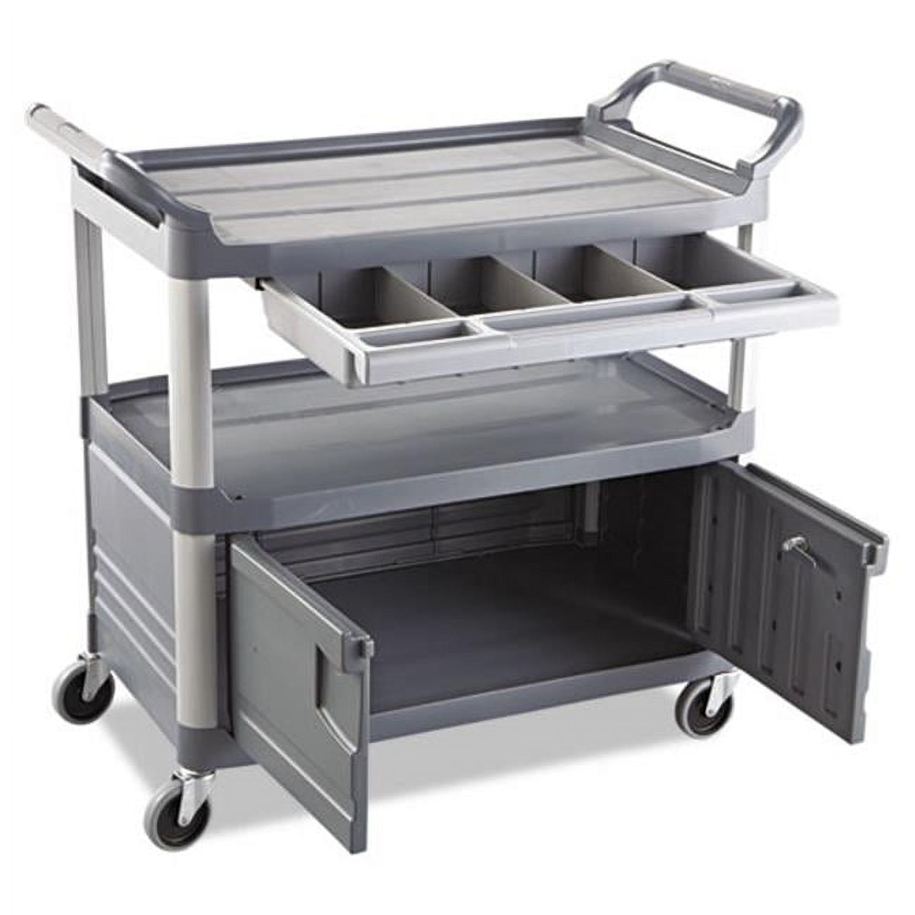 Rubbermaid Utility Cart with Locking Doors