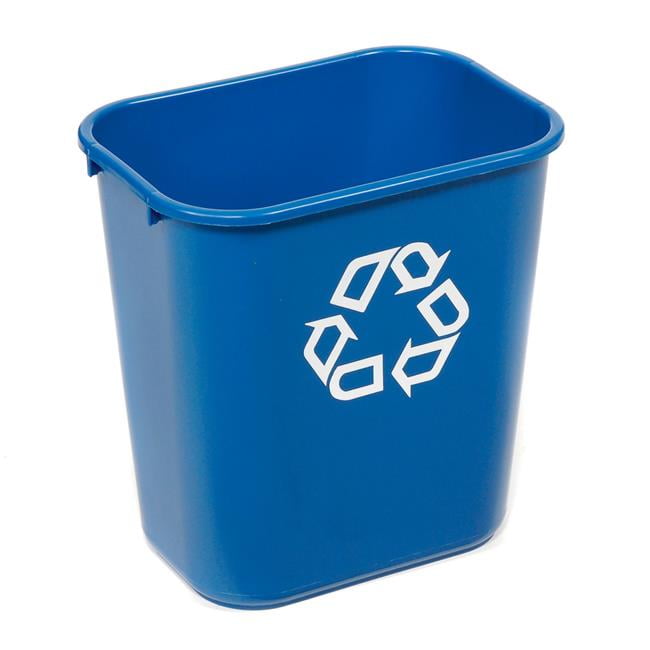 7 Gallon Blue Plastic Office Recycling Bin