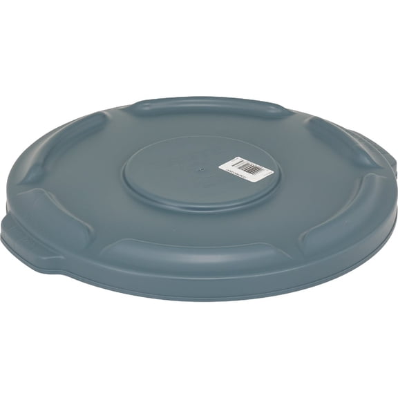 Rubbermaid Commercial Products BRUTE Heavy-Duty Round Trash/Garbage Lid, 10-Gallon, Gray, Outdoor Waste Container for Home/Garage/Mall/Office/Stadium/Bathroom