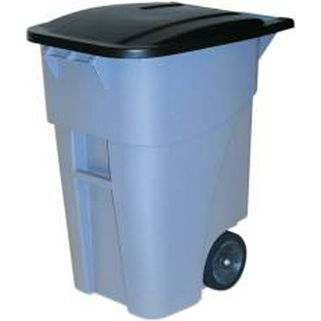 Rubbermaid Commercial Products BRUTE RollOut Trash Can with Lid