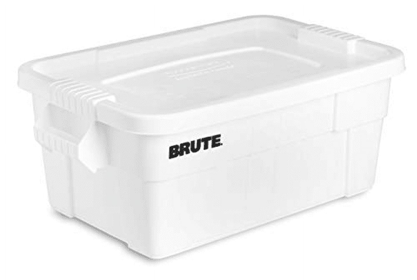 Rubbermaid Commercial Products FG9S3100WHT Rubbermaid 20 Gallon Brute Tote  with Lid FG9S3100WHT - 27-7/8 x 17-3/8 x 15-1/8 - White