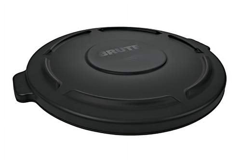 Rubbermaid Commercial Products Brute Trash Can Dome Lid Blue 32-Gallon Black Compatible with The Rubbermaid Heavy Duty 32 Gallon Garbage Bins