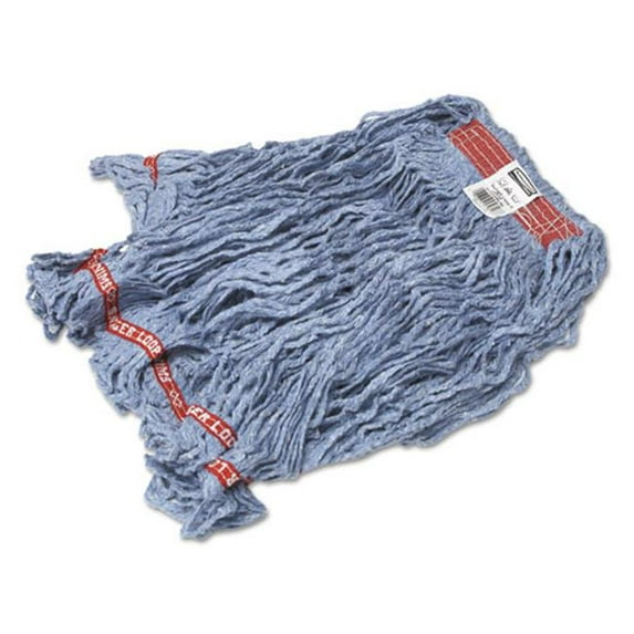 Rubbermaid Commercial Products C113BLU Swinger Loop Wet Mop Heads Cotton And Synthetic, Blue - Large
