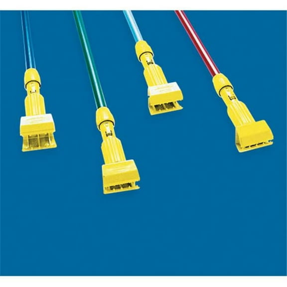 Rubbermaid Commercial Products Clamp Wet Mop Handle - Yellow/Gray - 60in. Hardwood Handle
