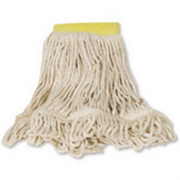 Rubbermaid Commercial Products D211WHI Super Stitch Looped-End Blend White Mop - Small