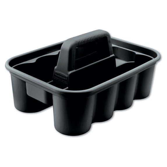 Rubbermaid Commercial Products Deluxe Janitorial-Housekeeping Carry Cleaning Caddy, Black