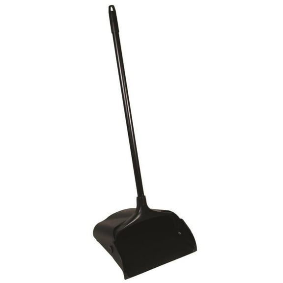Rubbermaid Commercial Products Executive Series Lobby Pro Upright Dust Pan, Long-Handle, Black, for Professional/Janitorial Cleaners and Debris Collection from Indoor Floors/Hardwoods (FG253100BLA)