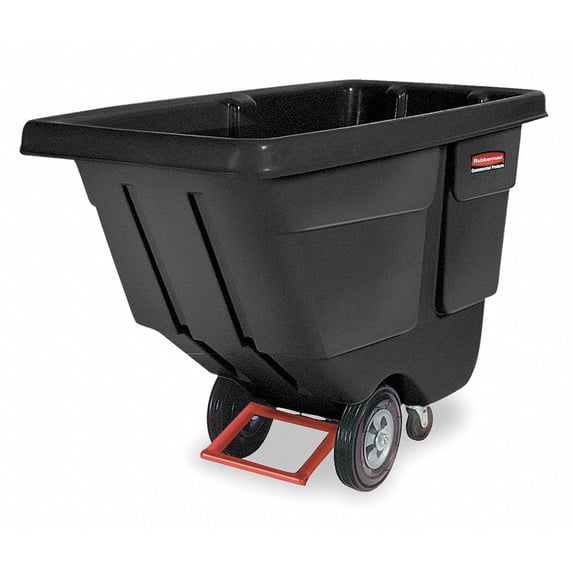 Rubbermaid Commercial Products FG131400BLA 1314 Utility Duty 1 cu. yard Tilt Truck, Black