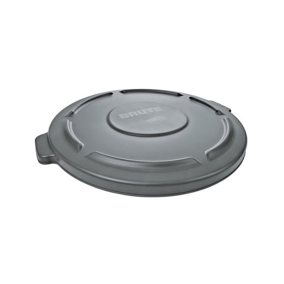 Rubbermaid Commercial Products BRUTE Heavy-Duty Round Trash/Garbage Lid, 10-Gallon, Gray, Compatible with Rubbermaid BRUTE 10-Gallon Can