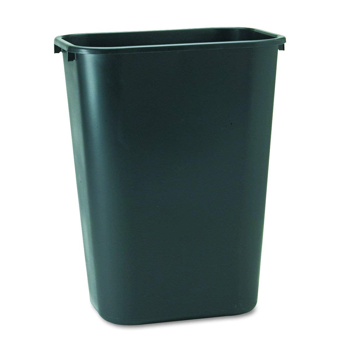 Rubbermaid Commercial Deskside Plastic Wastebasket, Gray - 10 gal
