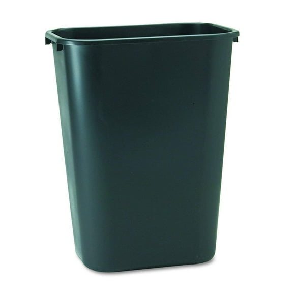 Rubbermaid Commercial Products FG295700BLA Plastic Resin Deskside Wastebasket, 10 Gallon/41 Quart, Black