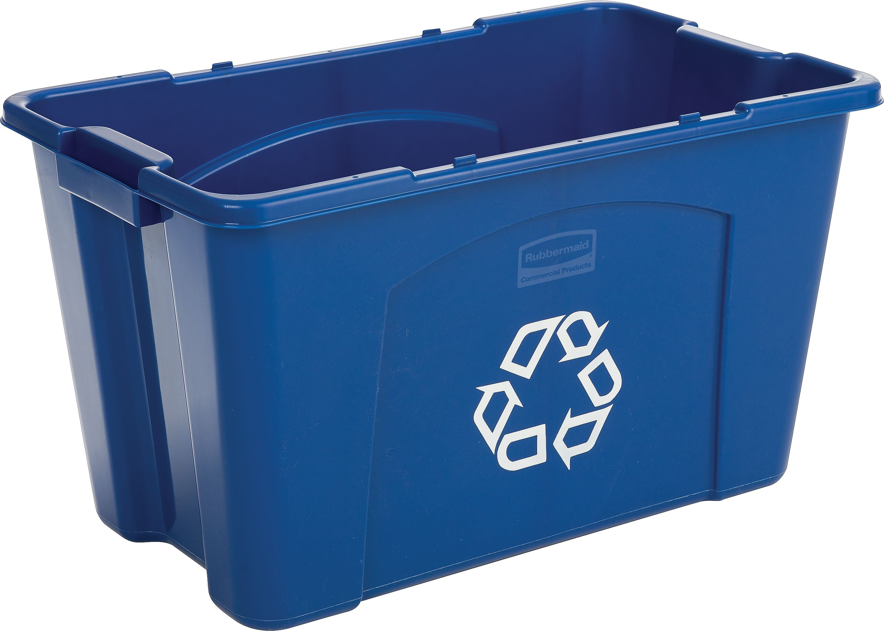 Stacking Recycle Bin, 14 gal, Polyethylene, Blue Stacking Recycle Bin, 14 gal, Polyethylene, Blue